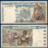 BCEAO P.413Dk Mali, TB, Billet de 5000 Francs CFA 2002 femmes