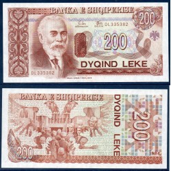 Albanie P.56a, Neuf Billet de 200 Leke 1994 Qemali