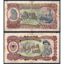 Albanie P.27A, B Billet de 1000 Leke 1949 derricks