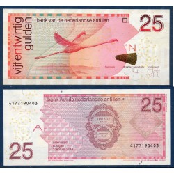 Antilles Néerlandaises P.29h, Spl Billet de 25 Gulden 2014 Flamant Rose