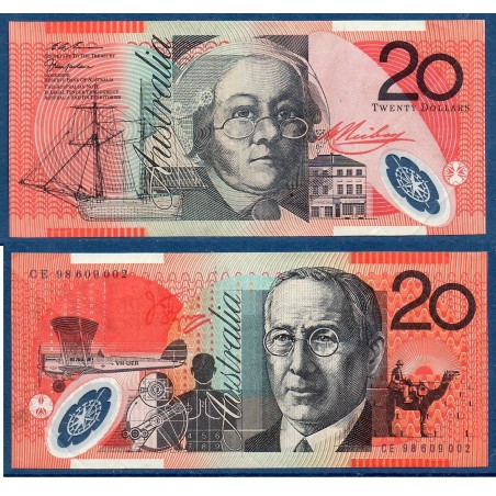 Australie P.53b, TTB Billet de 20 Dollars 1997-1998 Mary Reibey