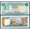 Bahamas P.18a, Sup Billet de 1 dollar 1965 Jardin marin