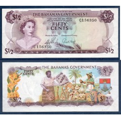 Bahamas P.17a, Spl Billet de 1/2 dollars 1965 marché