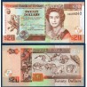 Belize P.69e, neuf Billet de 20 dollars 2014 animaux