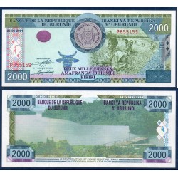 Burundi P.41, Neuf, Billet de 2000 Francs 2001 Récolte