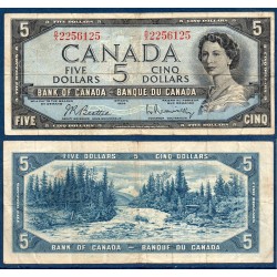 Canada Pick N°77b, TB Billet de banque de 5 dollars 1961-1972