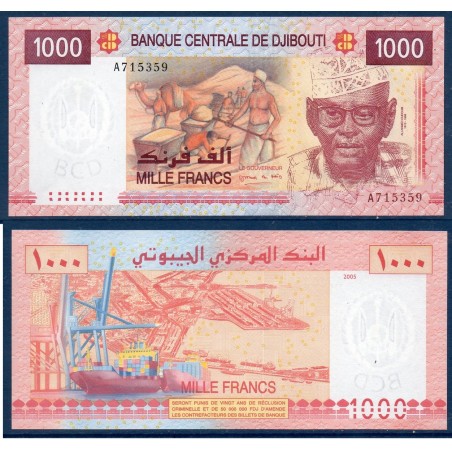 Djibouti Pick N°42a, Billet de banque de 1000 Francs 2005