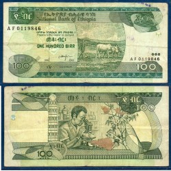 Ethiopie P.50b, TB, Billet de 100 Birr 2000 Branche café