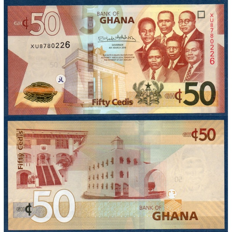 Ghana P.49, Neuf, Billet de 50 Cedis 2019 Fort Osu