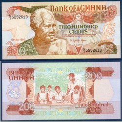 Ghana P.27b, Neuf, Billet de 200 Cedis 1989-1993 École