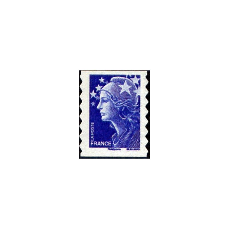 Timbre France Yvert No 4201  Marianne de Beaujard sans valeur bleu autoadhésif issu de carnet