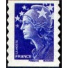 Timbre France Yvert No 4201  Marianne de Beaujard sans valeur bleu autoadhésif issu de carnet