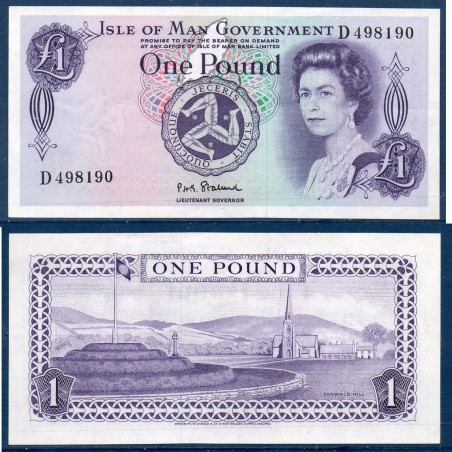 Ile de Man P29a, Spl, Billet de 1 Pound 1972 Colline de Tynwald