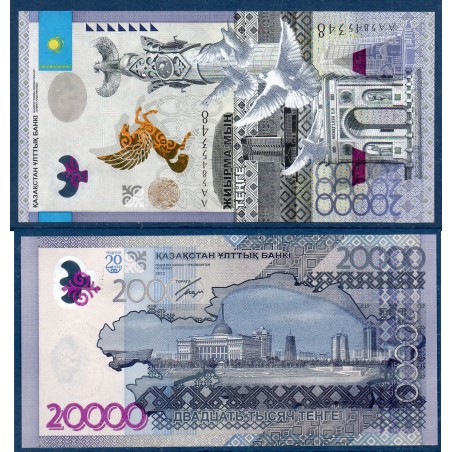 Kazakhstan P.46, neuf Billet de 20000 Tenge 2013 Pegase