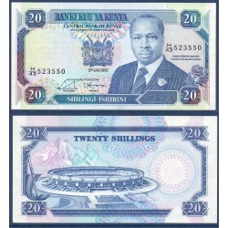 Kenya P.25e, Neuf, Billet de 20 Shillings 1992 Stade