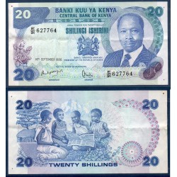 Kenya P.21e, TTB, Billet de 20 Shillings 1986 Femmes