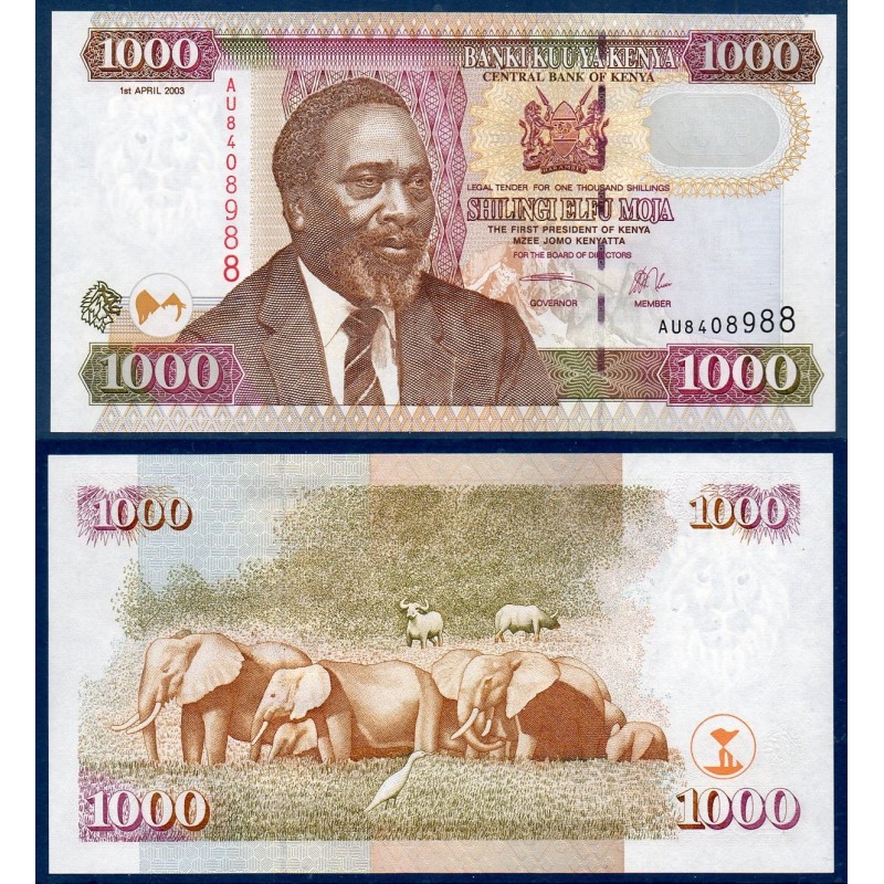 Kenya P.45a, Neuf, Billet de 1000 Shillings 2003 Kenyatta