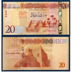 Libye P.83, Neuf, Billet de 20 dinars 2016 Awjila