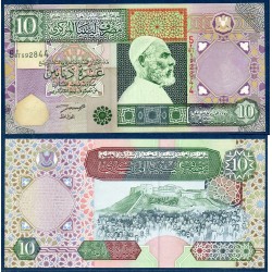 Libye P.66, Neuf, Billet de 10 dinars 2002 Population