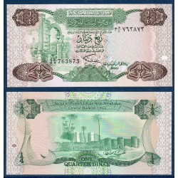 Libye P.47, Neuf, Billet de 1/4 dinars 1984 Leptis Magna