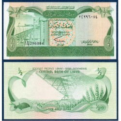 Libye P.43b, Neuf, Billet de 1/2 dinar 1981 Irrigation