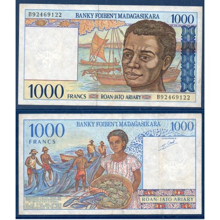 Madagascar Pick N°76b, TTB Billet de banque de 1000 Francs : 200 ariary 1995