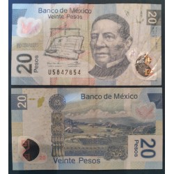 Mexique Pick N°122v, TTB Billet de Banque de 20 pesos 12.6.2012