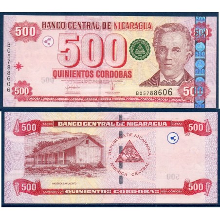 Nicaragua Pick N°200, Billet de Banque de 500 cordobas 2006