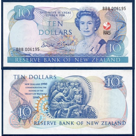 Nouvelle Zelande P.176, Neuf Billet de 10 Dollars 1990 Traité Waitangi