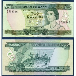 Salomon P.5a, neuf Billet de 2 dollars 1977 Elizabeth II vert