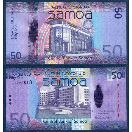 Samoa P.41b, neuf Billet de 50 Tala 2014 banque centrale