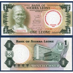 Sierra Leone P.10, Neuf, Billet de 1 leone 1980 Etablissements