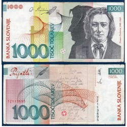 Slovénie P.18a, TTB, Billet de 1000 Tollarjev  1993 Preseren