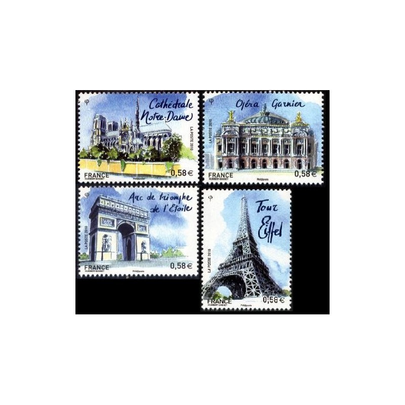 Timbre France Yvert No 4514-4517 Paris, capitales Européennes