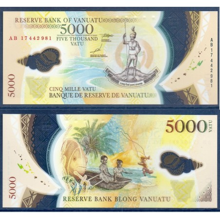 Vanuatu P.19, Unc Billet de 5000 Vatu 2017 enfants