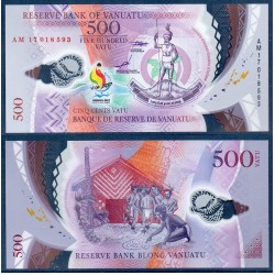 Vanuatu P.20, Unc Billet de 500 Vatu 2017 danseurs