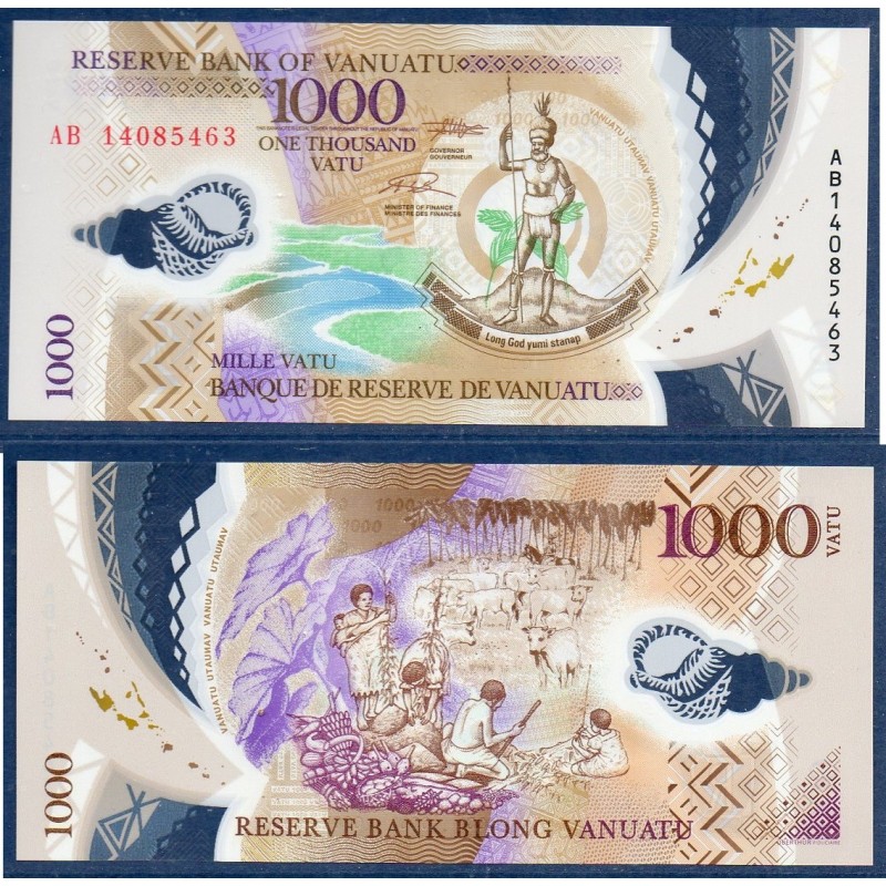 Vanuatu P.13, neuf Billet de 1000 Vatu 2014 fermiers