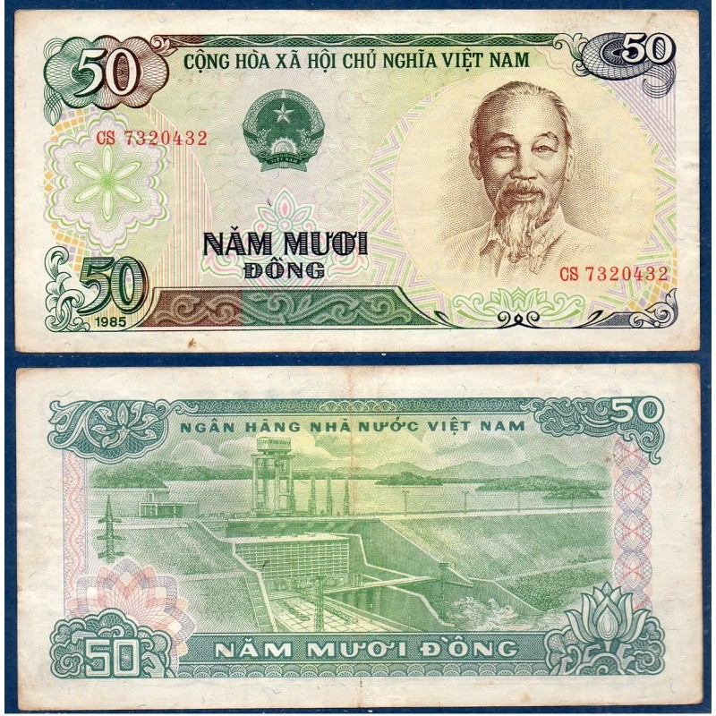 Viet-Nam Nord Pick N°96a, Billet de banque de 50 dong 1985