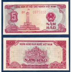 Viet-Nam Nord Pick N°89a, Billet de banque de 5 hao 1985