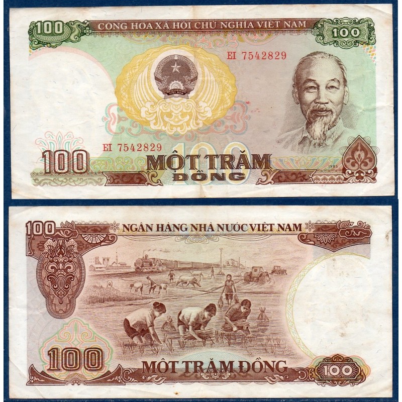 Viet-Nam Nord Pick N°98a, TTB Billet de banque de 100 dong 1985