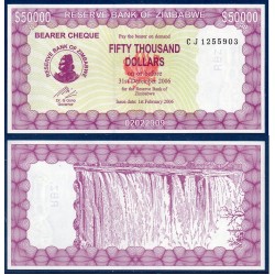 Zimbabwe P.29, Neuf, Billet de 50000 Dollars 2006 Violet