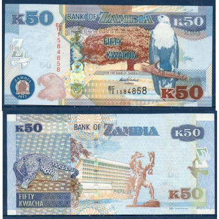 Zambie P.53a, Neuf, Billet de 50 Kwacha 2012 Arbre