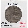 Suisse 5 francs 1986 Sup, KM 65 pièce de monnaie