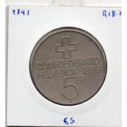 Suisse 5 francs 1986 Sup, KM 65 pièce de monnaie