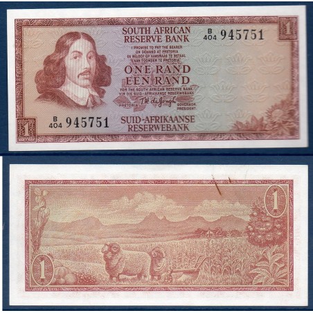 Afrique du sud P.115b, Sup, Billet de 1 rand 1975 champ