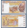 BCEAO P.111Ak Cote d'Ivoire, Neuf, Billet de 1000 Francs CFA 2002 pilotis