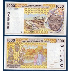 BCEAO P.711Kb Senegal,TTb+, Billet de 1000 Francs CFA 1992 pilotis