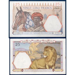 AOF P.27a, Spl Billet de 25 Francs 22.4.1942 Lion