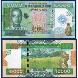 Guinée P.45, Neuf, Billet de 10000 Francs 2010 Champ