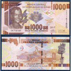 Guinée P.48b, Neuf, Billet de 1000 Francs 2017 Colombes